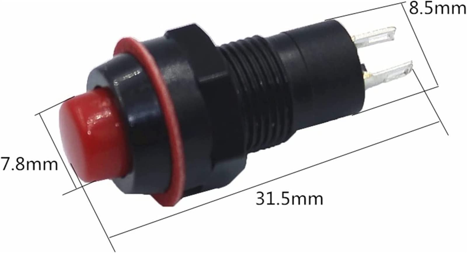 Mikroprzełącznik 100 sztuk DS-213 10 mm okrągły miniaturowy przycisk DS-211 chwilowy okrągły przycisk zasilania (3 UK, chwilowy)