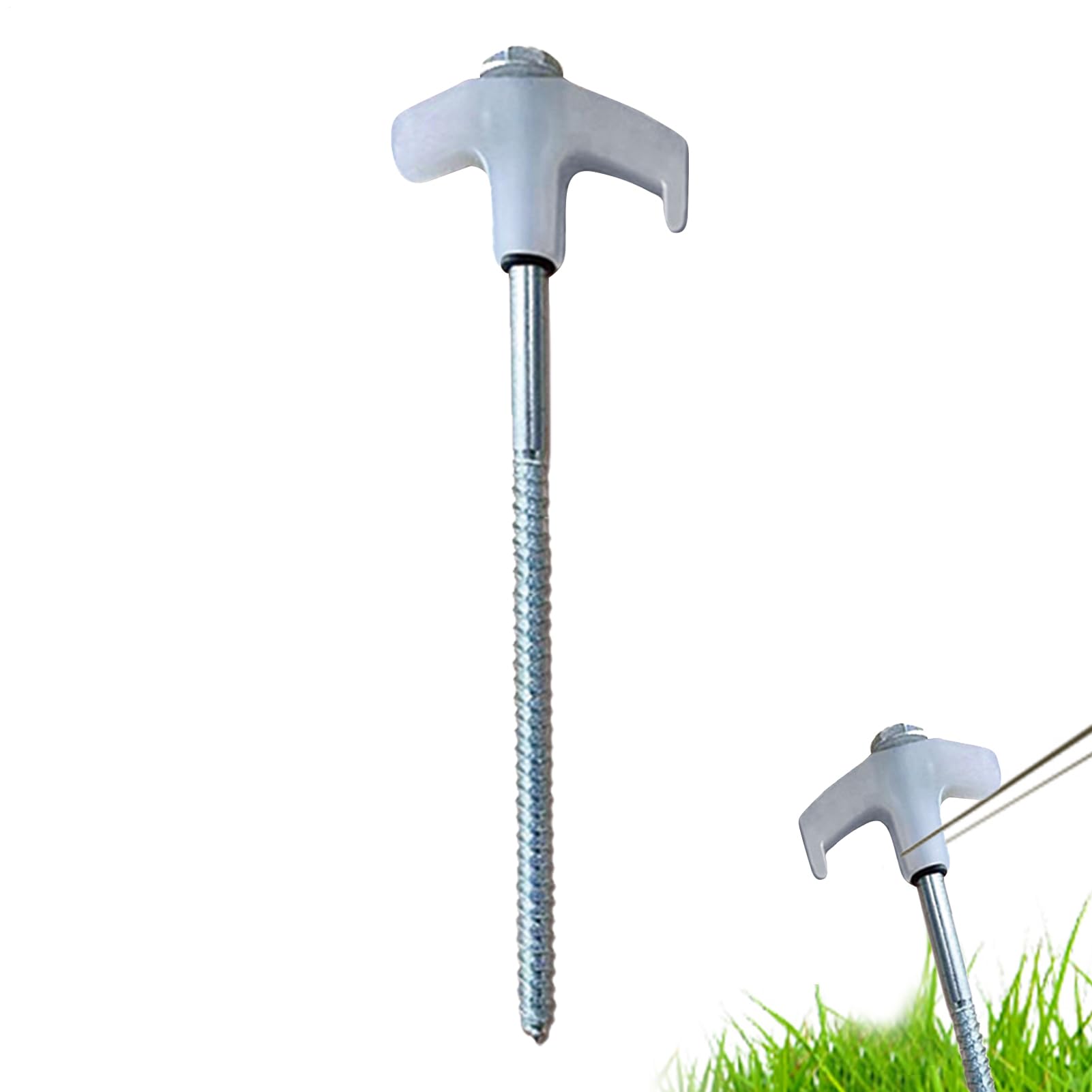 Piquets De Camping En Aluminium à Vis – Anti-Rouille, Pour Tente, Bâche, Store, Sable Ou Herbe (Lot De 1, Poids 27 G)