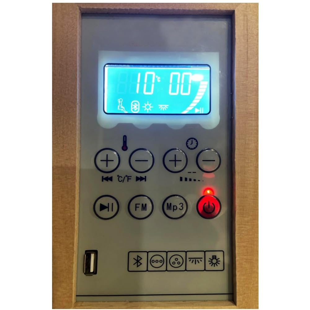 Bagno Italia Sauna Infrarossi da 110x80 cm 4 irradianti full spectrum bluetooth e cromoterapia