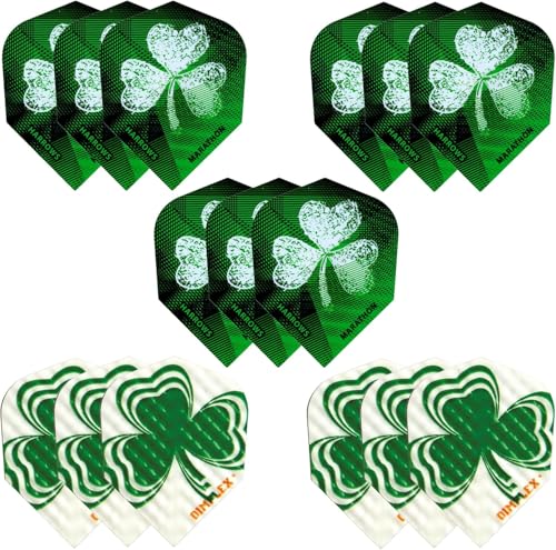 Harrows Dart-Flights (insgesamt 15 Flüge) I 100 Mikron Dart Flights I Premium Extra Stark Made in UK I Professional (Irland)