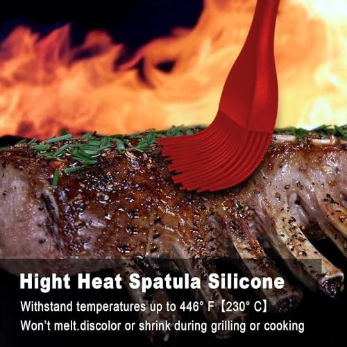 Image of Walfos Pastry Brush, 600℉ Heat Resistant Silicone Basting Small Brush For Baking Cooking BBQ Kitchen king, Desserts, BPA Free&Dishwasher Safe