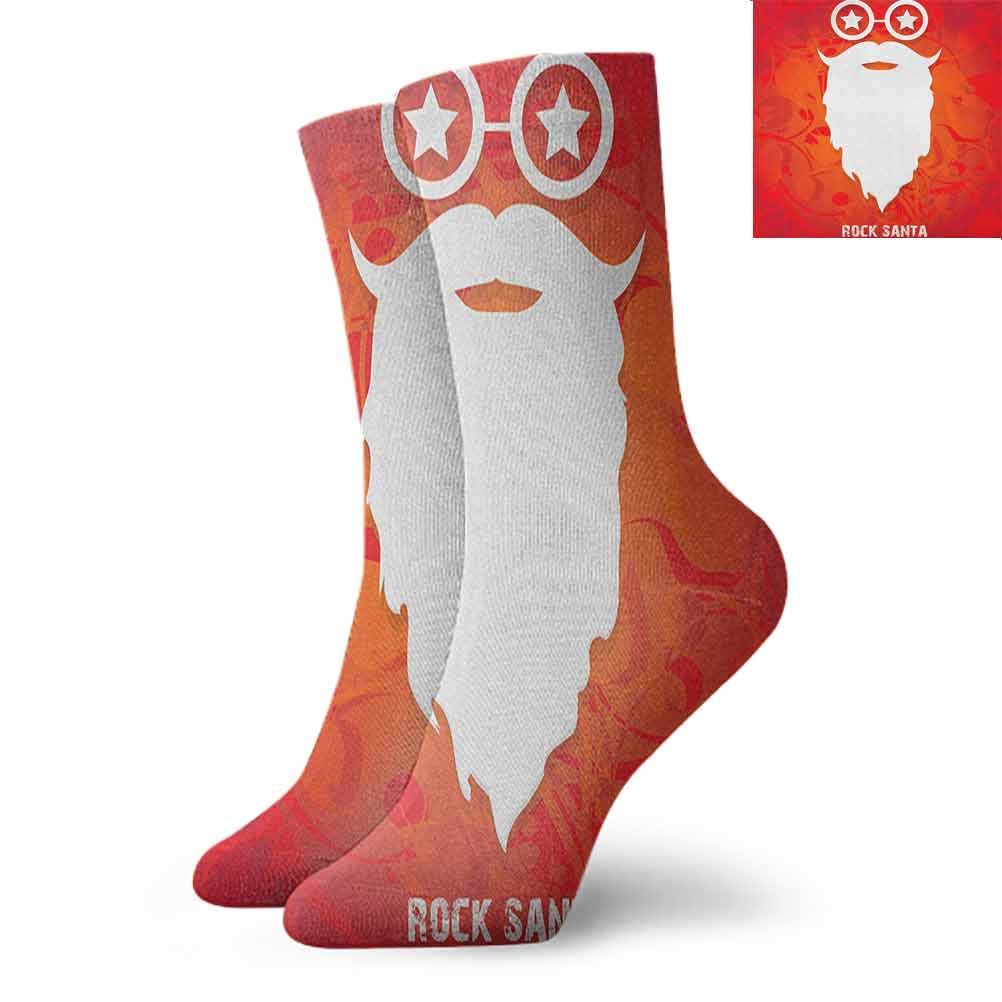 Long Basketball Socks Cartoon Mermaid Princess with Wavy Hair Crown Little Pink Heart and Fish Funny Socks For Male