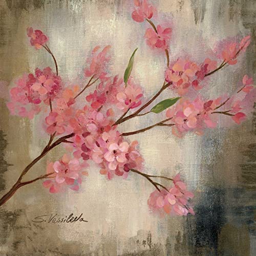 Toile encadrée Cherry Blossom Silvia Vassileva, déco murale paysage floral