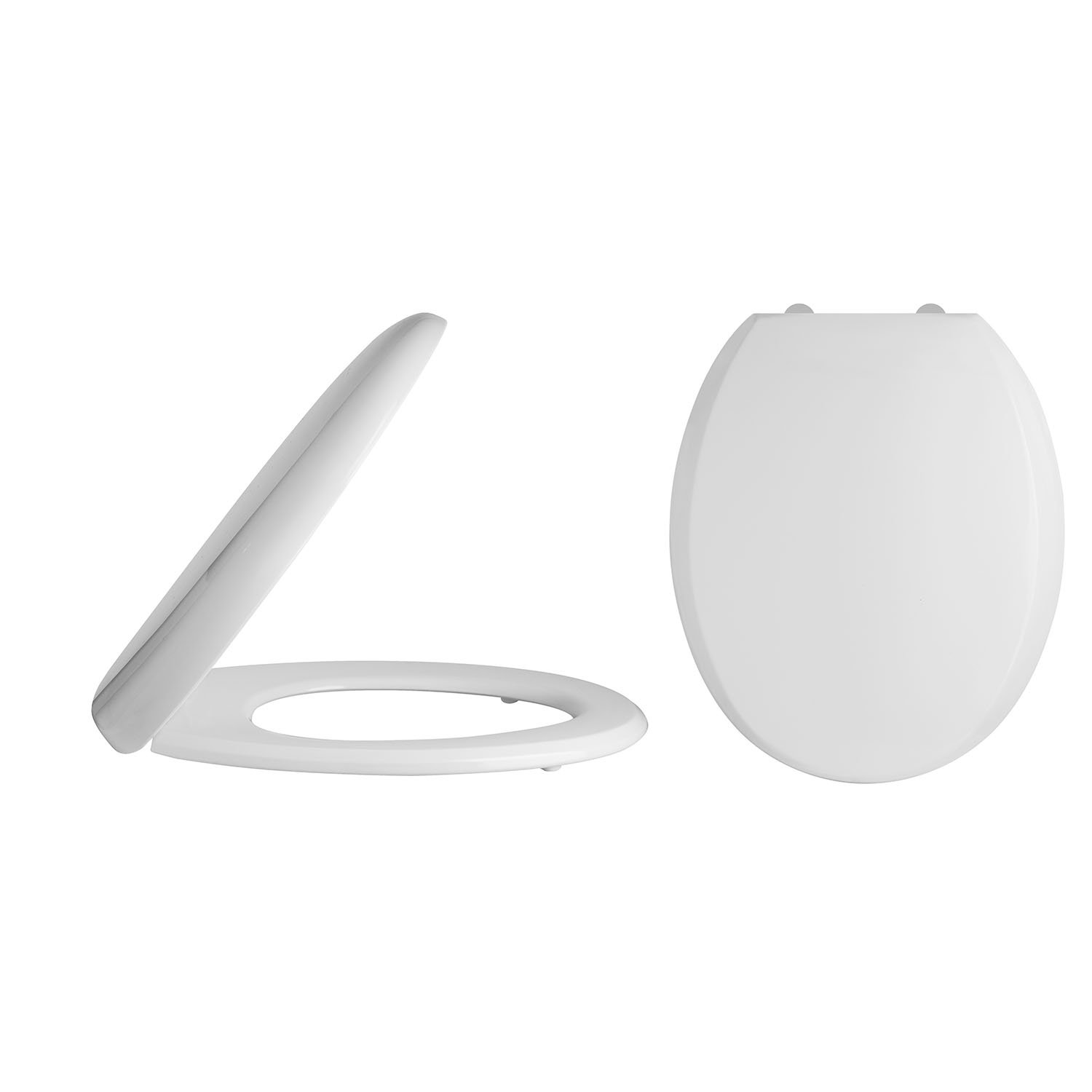 nuie White Luxury Top Fix Soft Close Toilet Seat - Round Design