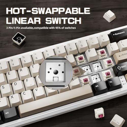 Teclado Gamer Attack Shark X66 60% Inalámbrico Bluetooth miniatura 5