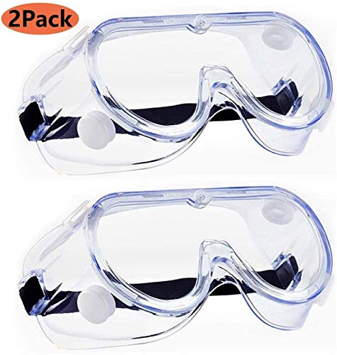 2PCS Safety Goggle Protective Eyewear,transparent and anti-fog design-high impact resistance-perfect eye protection, Anti