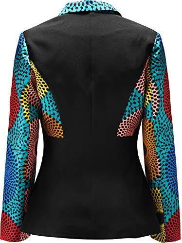 SHENBOLEN Women African Print Coat Notched Lapel Pocket Blazer Jacket2