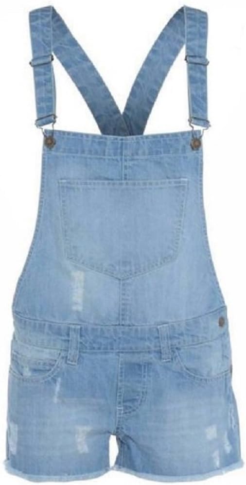 Moda Ladies Celeb Denim Dungarees Shorts Hot Pants Suit play