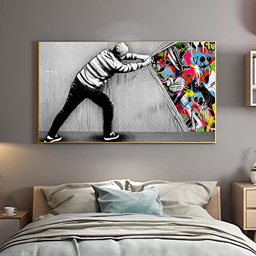 Affiches et gravures graffiti art peinture abstraite murale 50x90cm sans cadre