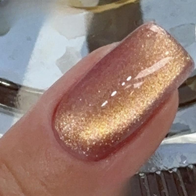 SAGEBIO Vintage Cat Eye Gel Nail Polish with Colorful Glitter 15ml Unique Retro Color Effect UV LED Cured