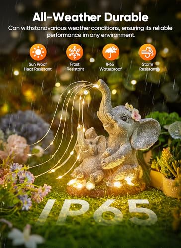 66% Off Brightown Solar Elephant Garden Statue with LED Lights