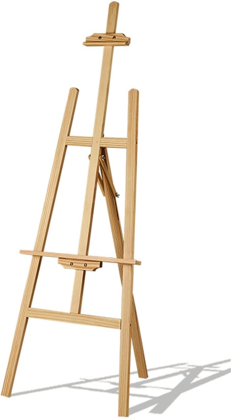 CWCQGH Adjustable Wooden A-Frame Easel for Adults – 150cm Tripod Display Stand for Art Exhibitions Posters and Wedding Signs – Professional White Studio Easel (A 150CM)