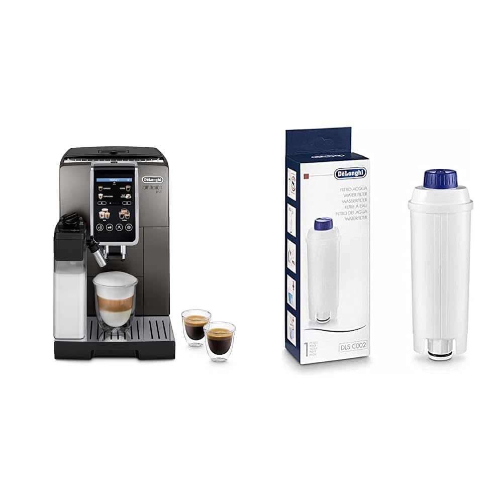 De'Longhi Dinamica Plus ECAM380.95.TB, Kaffeevollautomat mit LatteCrema Milchsystem + Original Wasserfilter DLSC002