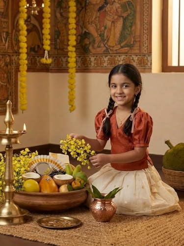 Image of The Mom Store Girls Skirt Lehenga Set | Traditional Stylish Dress For Kids Girls | Baby Lehenga Set For Girls | Elastication At Waistband | For Festivals Weddings & Special Occasions