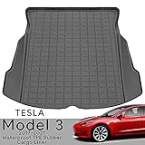 Tesla Model 3 Cargo Trunk Mat, All Weather, Durable, Easy Clean Tesla Mat, 2017-2021, Made with Soft...