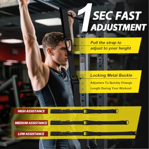 Image of WHATAFIT Resistance Bands, Exercise Bands, Workout Bands with Handles, Door Anchor and Ankle Straps, 5 Resistance Levels Fitness Bands for Strength Training, Physical Therapy, and Home Gym Equipment