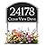 House Address Sign Arch Metal Address Plaque for Outside Custom Street Name Address Sign House Number, with 20 inch Lawn Stake, Reflective Option, Multiple Color (001)