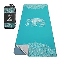 HEELPPO Yogatuch Rutschfest Fitness Handtuch Sporthandtuch Yogatücher Für Heißes Yoga Yogamatte Schweißtuch Übungsmatte Handtuch Orange,Small