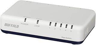 BUFFALO Giga対応 プラスチック筐体 AC電源 5ポート LSW6-GT-5EPL/WH ホワイト スイッチングハブ ローコストモデル 壁掛け設置対応
