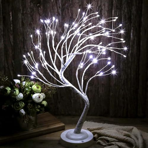 FUCHSUN-108-LED-Birch-Tree-Light-Tabletop-Bonsai-Fairy-Tree-Lamp-8-Lighting-Modes-Timer-BatteryUSB-Operated-Party-Wedding-Holiday-Festival-Christmas-Decoration-White FUCHSUN 108 LED Birch Tree Light Tabletop Bonsai Fairy Tree Lamp 8 Lighting Modes Timer BatteryUSB Operated Party Wedding Holiday Festival Christmas Decoration White
