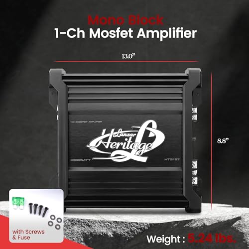 Ampli Lanzar HTG137 monobloc 2000w, l'excellence acoustique auto - 3