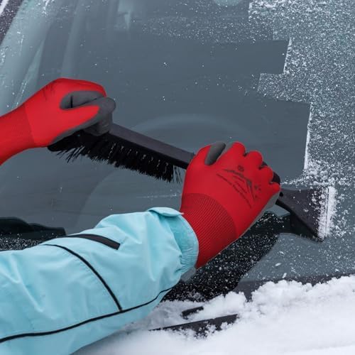 Miniatura 3 de Guantes de trabajo de invierno con aislamiento térmico, guantes de trabajo para congelador, guantes impermeables de espuma con revestimiento de