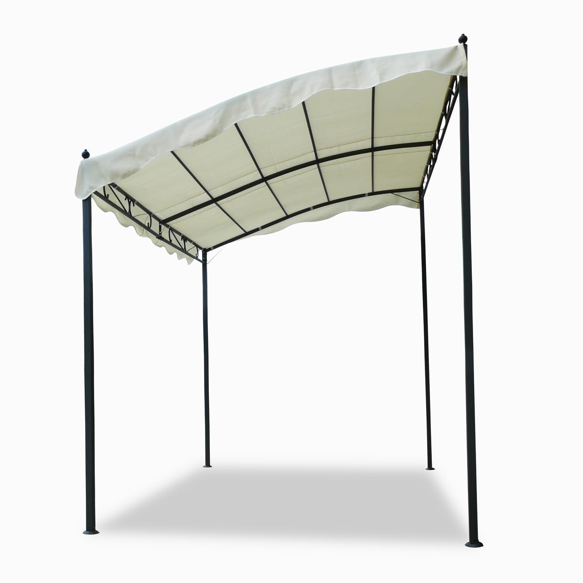 Produce Shop Gazebo 3x2 Metri Giardino Acciaio Ingresso Bar Hotel Pergola - Nero