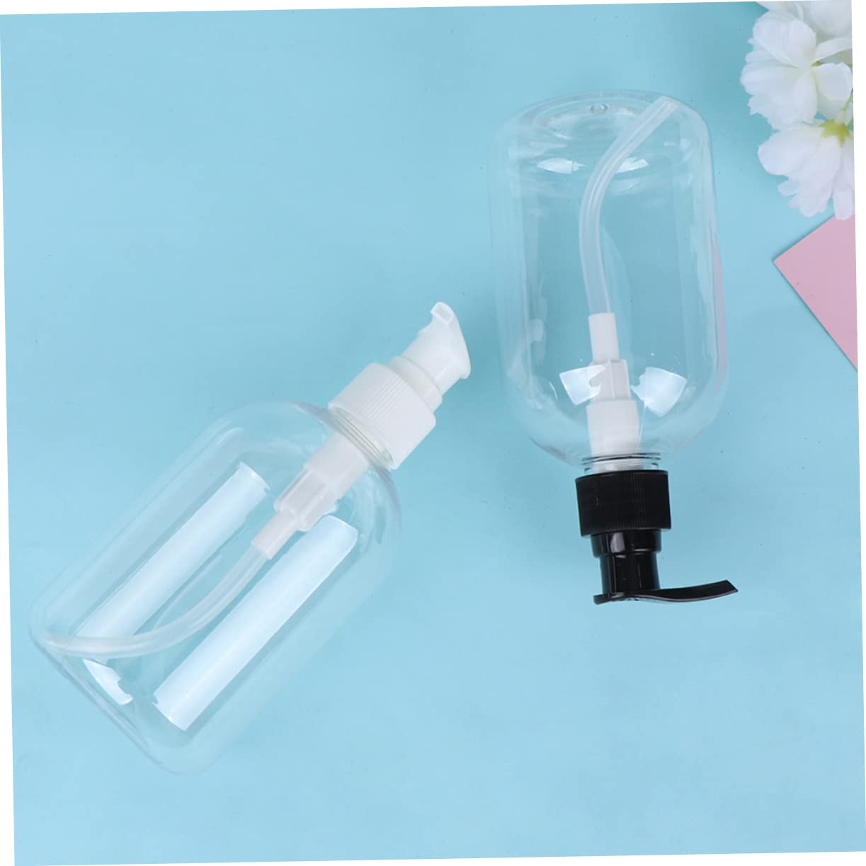 Housoutil 2 Set Di Contenitori Per Lozione Riutilizzabili Da Viaggio 350 Ml Flacone Di Shampoo Ricaricabile Per Bagnoschiuma E 6 Pezzi*2