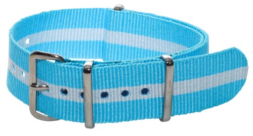 Clockwork Synergy® Classic Nylon Ballistic watch straps bands (20mm, Neon Pink)