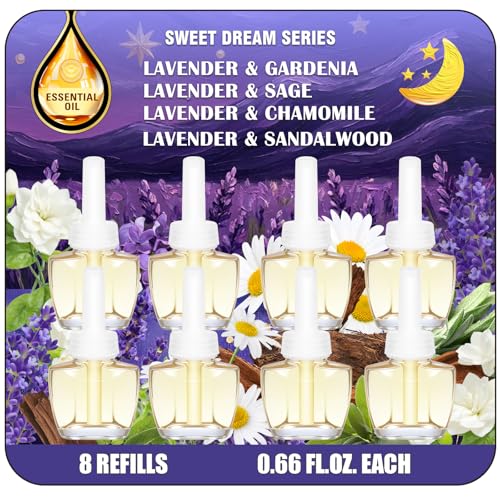 Image of Plug-In Air Freshener Refills 8 Count, Scented Oils Refills for Sleep