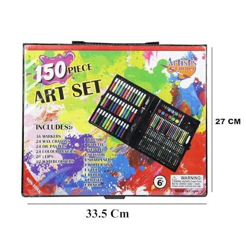 Image of New 145 Pencils and Painting Color set for Beginners & Pro Artists Drawing Art, Sketching and Colouring, Pink (Drawing Kit 150P)