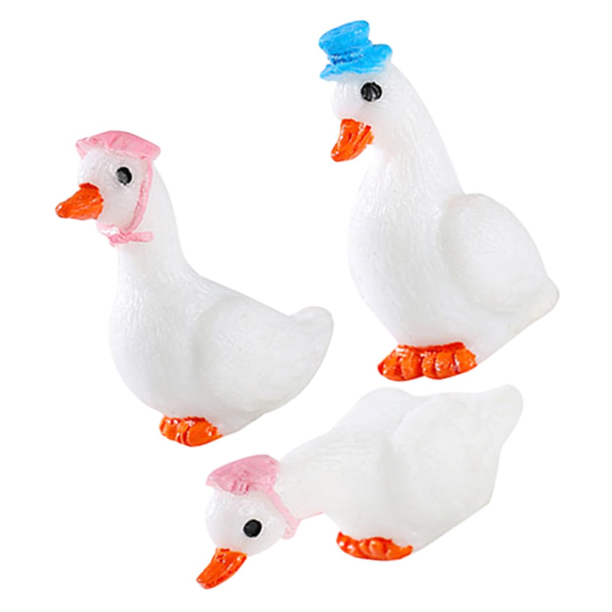 10 statuine di cigno bianco modello cigno cigno in plastica miniature figure topper torta fai da te giardino in miniatura muschio paesaggio per collezione casa decorazione