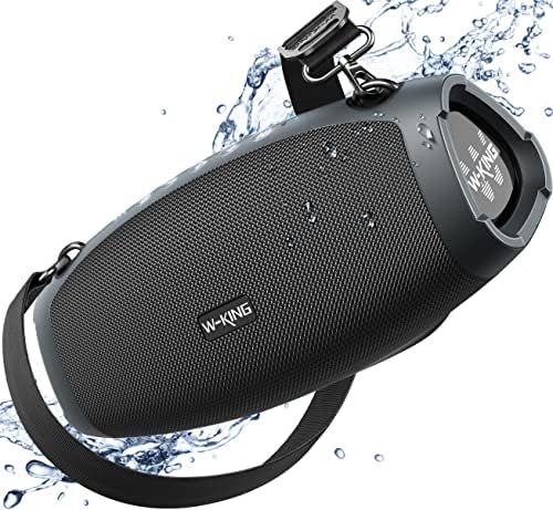 W-KING Portable Speakers Bluetooth Wireless, 120W MAX IPX6 Waterproof Loud Outdoor Bluetooth Speaker Boombox,Triple Passive Radiators/Subwoofer*2-70W Deep Bass/DSP/42H/PowerBank/EQ/Party Large Speaker