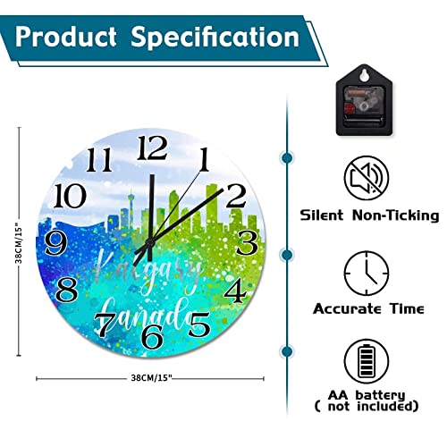 Horloge murale Kalgary à piles pour installer facilement sans fil apparent