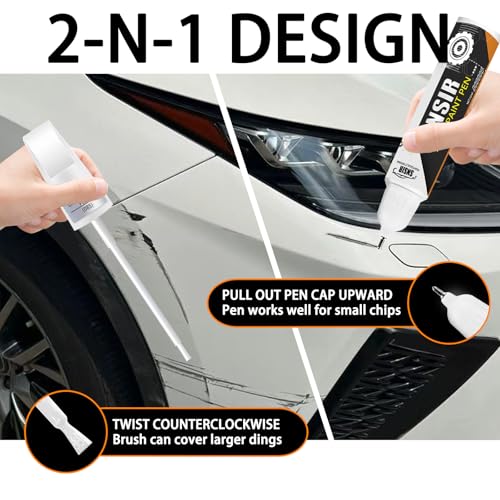 Image of Car Touch up Paint(085 Eminent White Pearl) Compatible with Honda /Lexus, Car Paint Pen Scratch Repair Two-In-One Touch Up Paint, Premium Car Scratch Remover for Deep Scratches