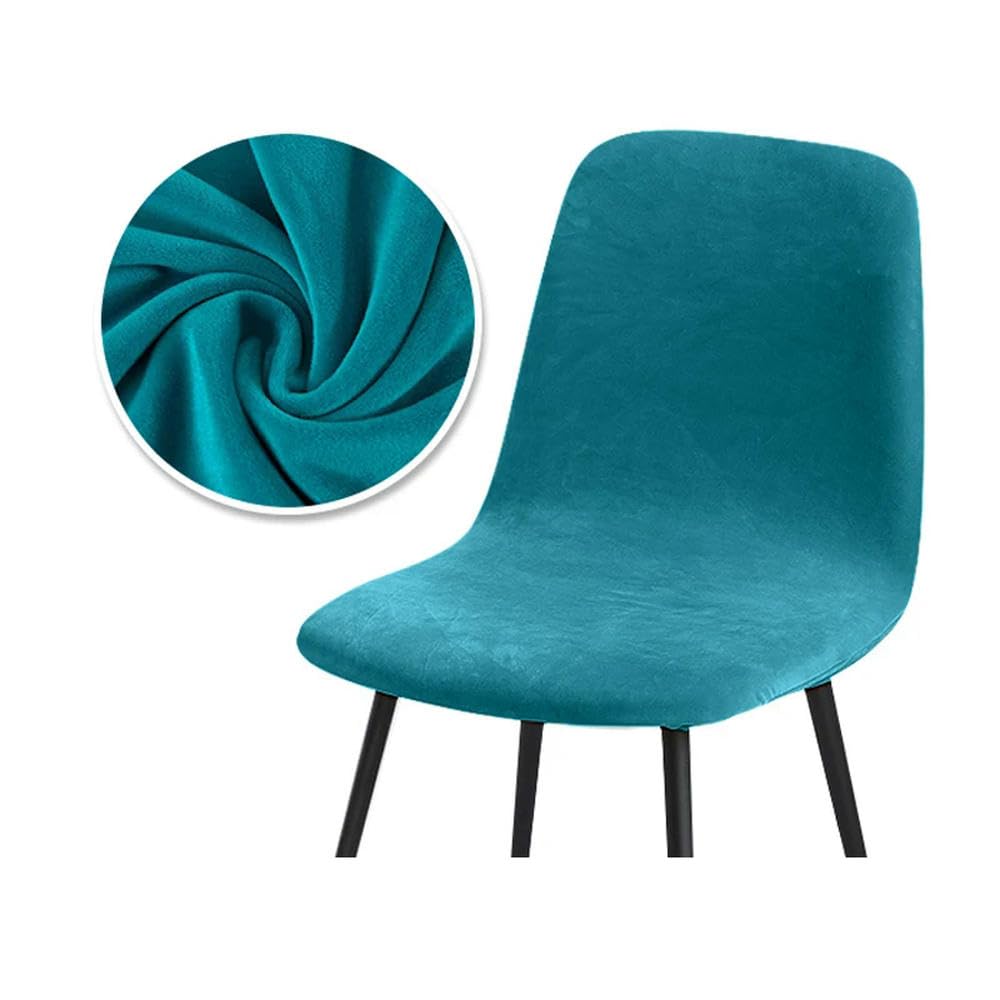 GUOZIF 2/4/6 Velvet Short Back Chair Cover Stretch Slipcovers Elastic Seat Chair Covers Dining Room Bar Office Party Banquate