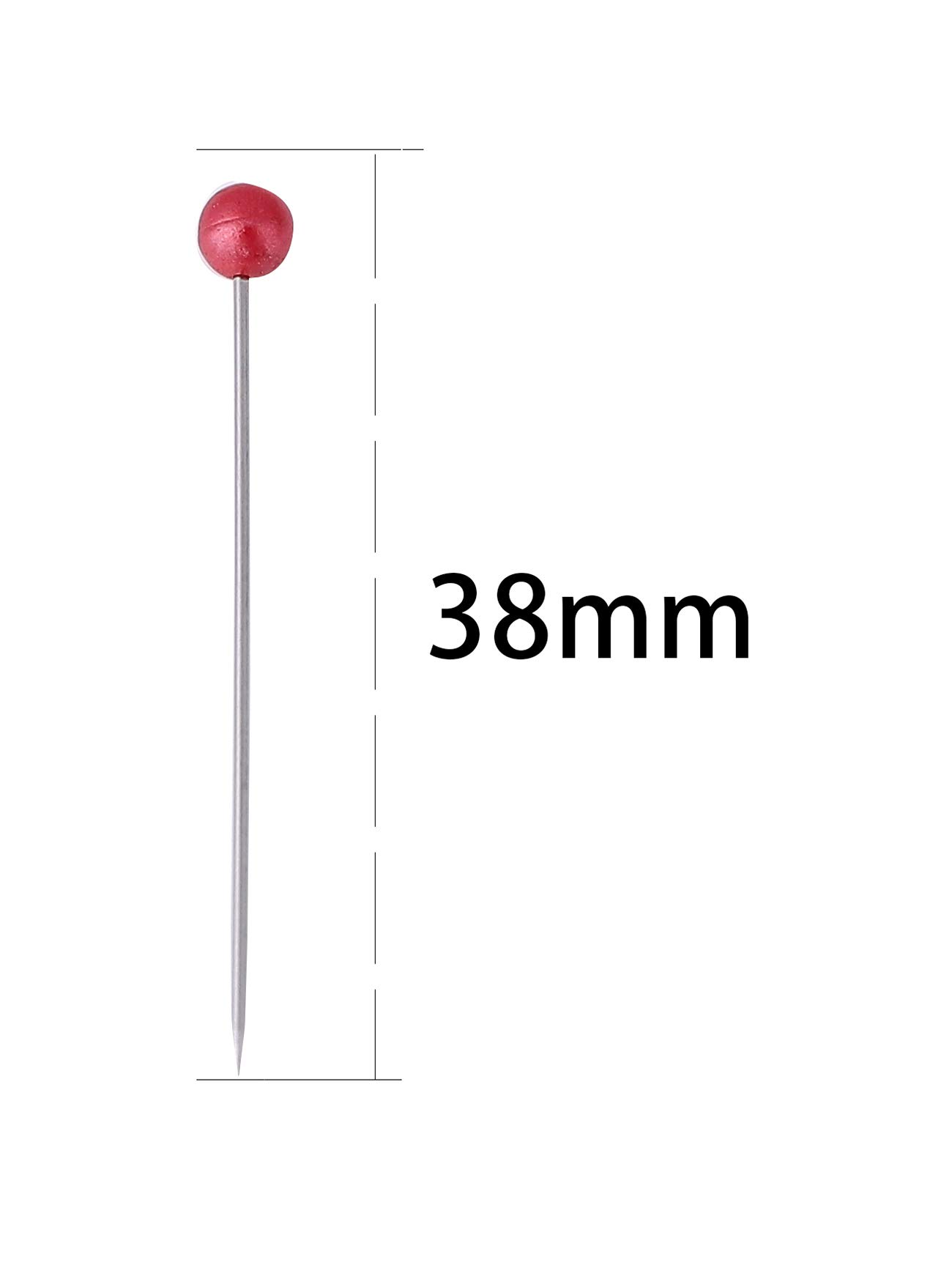 Y&YUAN Alfileres de costura de color de 1.5 pulgadas con cabeza de bola perlada para coser y acolchar (1440 piezas)