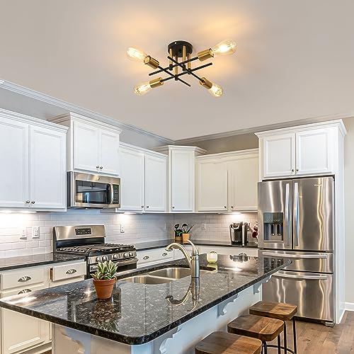 Aiskdan Lampadario Vintage, Plafoniera Sputnik E27...