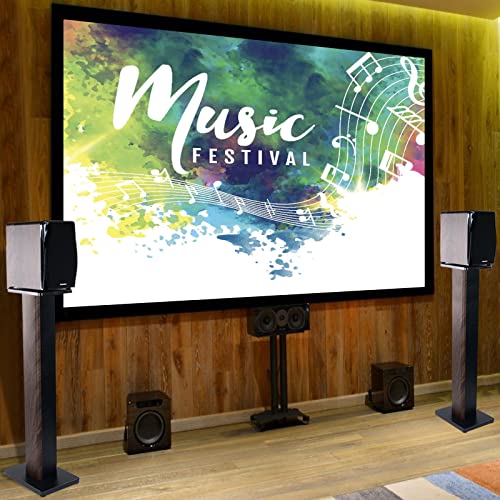 Mayqmay 31.49 Inch (80Cm) Wood Speaker Stands For Home-Cinema Hifi Desktop And Satellite Speakers Monitor Stands, Enhanced Audio Listening Experience For Home Theaters (Pair) #TOP6