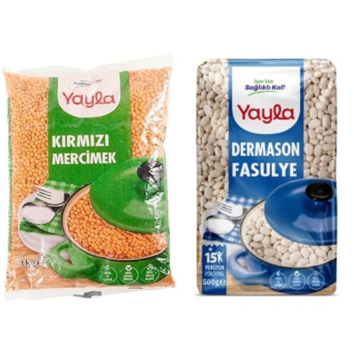 Yayla Gıda Kırmızı Mercimek 1 Kg & Dermason Fasulye 500 Gr