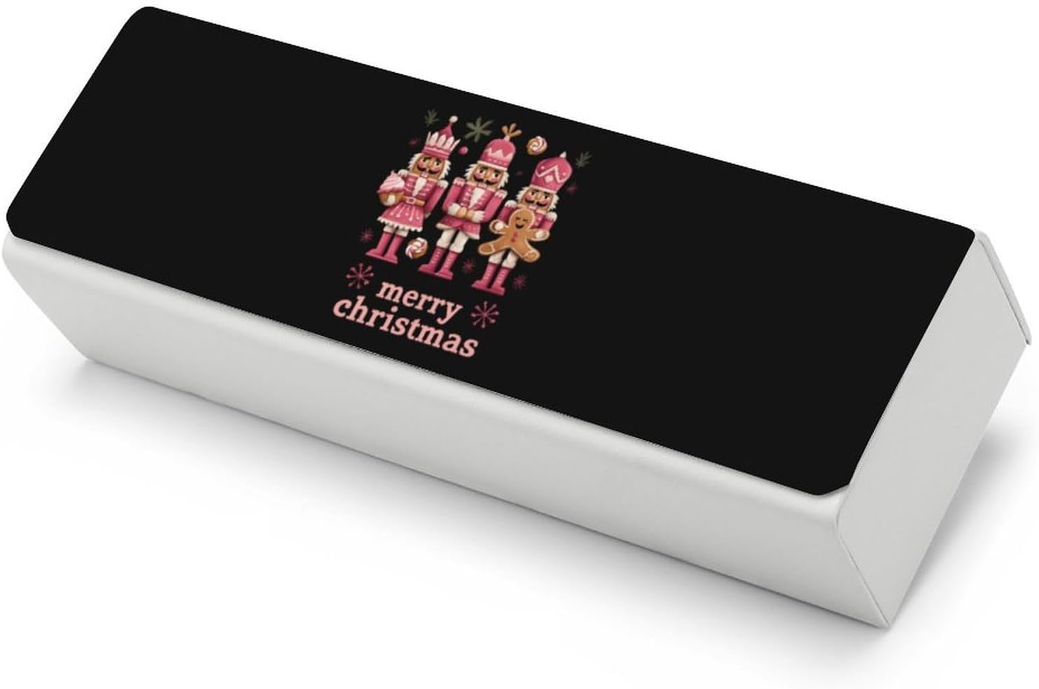 Christmas Nutcracker Eyeglasses Case with Cleaning Cloth