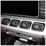 Singkin Car Central Control Air Outlet Frame Carbon Fiber Cover Trim for Mercedes Benz W167 X167 V167 GLE 350 450 AMG 53 Coupé 63 S GLS 450 580 AMG 2020-2025 Decoration Accessories