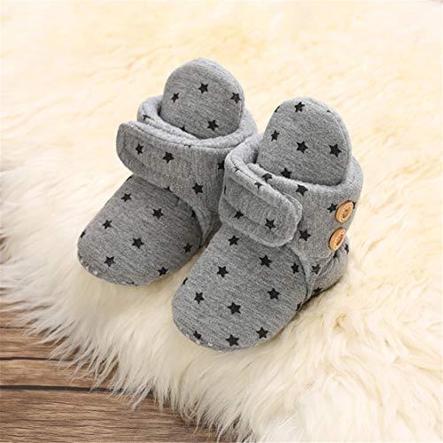 EDOTON Baby Booties voor jongens meisjes met zachte katoenen voering antislip grijper pasgeboren baby Slipper sokken… - Image 7