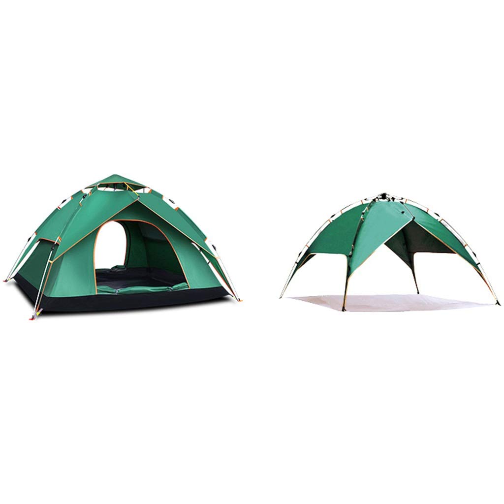 Tienda de campaña ligera para 3 a 4 personas, resistente al viento, tienda de campaña familiar, doble capa con tienda de campaña automática para la playa al aire libre, camping, familia, playa, caza,