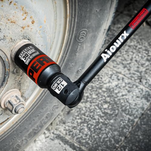Image of 1 /2 inch Drive 32 Inch Breaker Bar, Heavy Duty Head, Premium Chromium-Molybdenum Steel, Laser Etched Marking, for Grip and Break Loose Tight Bolts, Nuts