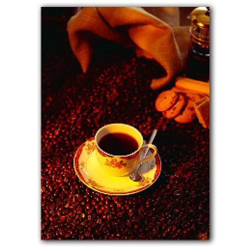 Peinture sur toile tasses à café nordiques KEBIA art mural grand format rétro 80x110