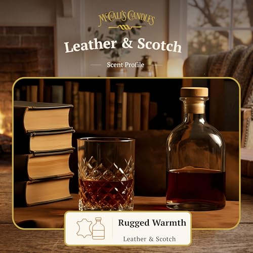 Image of McCall's Candles | Leather & Scotch | Scented Wax Melt | Leather & Scotch Fragrance | 6-Piece Break-Apart Bar | 12-24 Hours Per Wedge | Poured in The USA | 5.5 oz