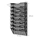 JEBELE 8 Fächer Zeitschriftenhalter Zeitungshalter Wand Mesh zeitschriften wandhalterung A4 Dokumentenablage Wand Büro Organisationsregal mit Etiketten Design Metall,Schwarz