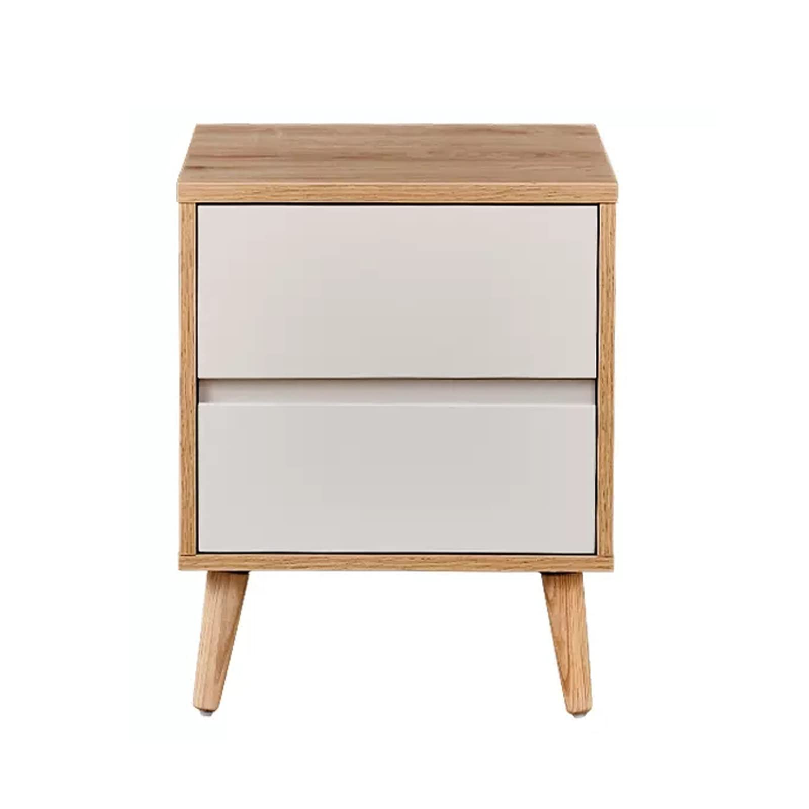 Table de chevet en bois à 2 tiroirs pour chambre et salon