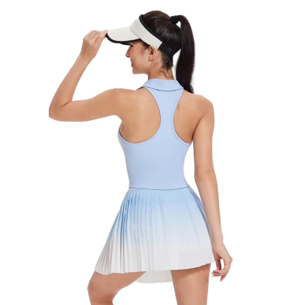 JJDFW - Gonna da tennis da donna, estiva, sicura, a pieghe, per palestra, golf, corsa, a pieghe, per sport, fitness, a vita alta, con tasca